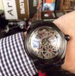 Replica Corum Skeleton Bubble Squelette Watch Black Case Silver Dial